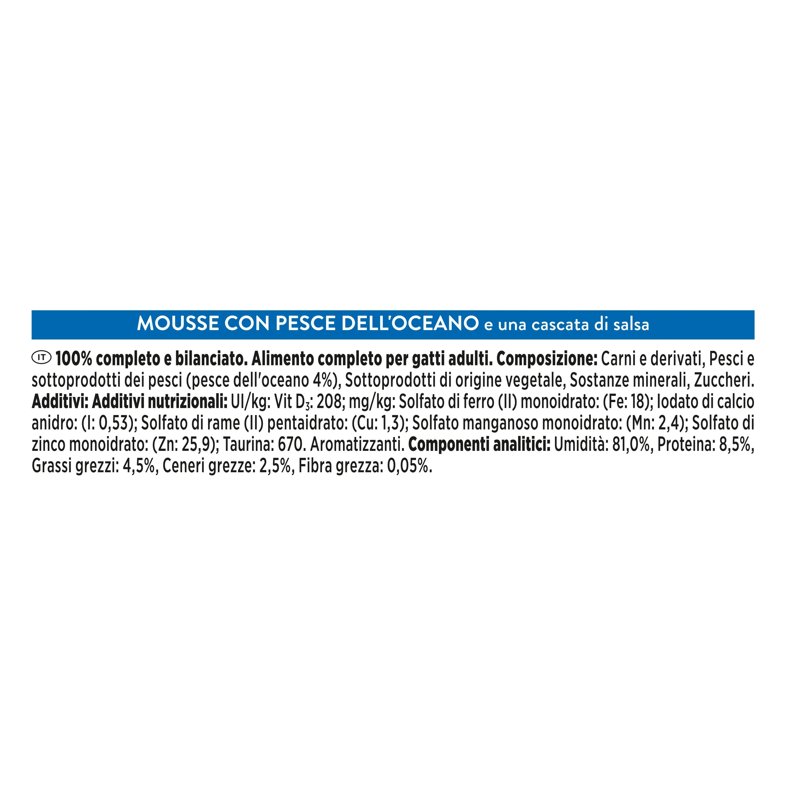 Alimento umido Gourmet Revelations Mousse Pesce dell’Oceano 4x57 g per gatti adulti Alimento umido Gourmet Revelations Mousse Pesce dell’Oceano 4x57 g per gatti adulti